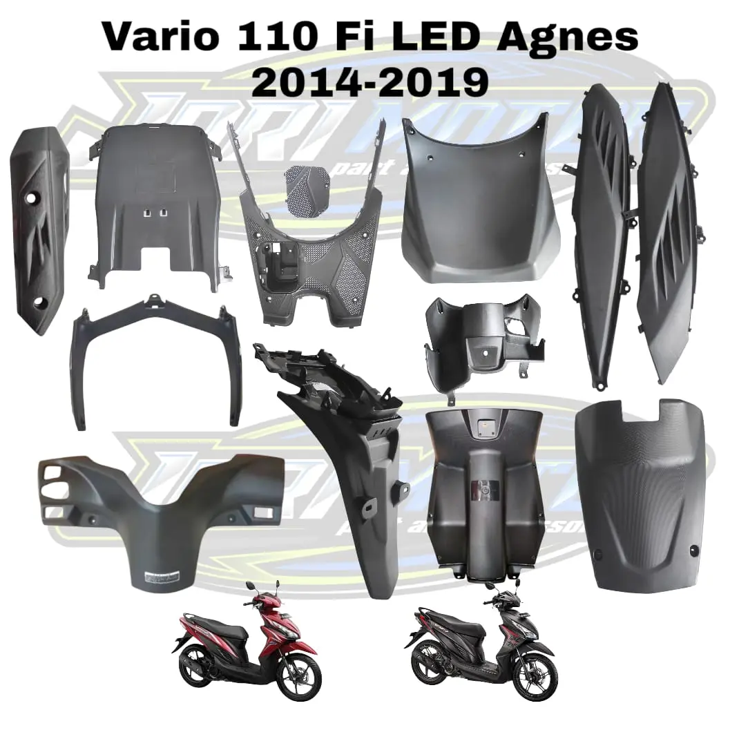 ECERAN SATUAN Cover Body Full Kasar Set Honda Vario 110 FI LED Vario Agnes 2014 2015 2016 2017 2018 2019 / Body Kasar Vario - Motorcycle