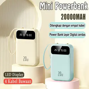 Powerbank 20000mAh Mini With 4 usb fast charging LED Senter Display