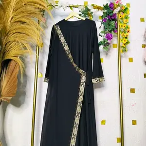 Abaya Turkey bordir hitam premium