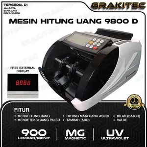 Mesin Penghitung Uang 9800D - Alat Hitung Uang Money Counter
