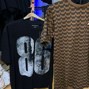 T-shirt Atasan Baju padi coklat Pria Kaos Distro Kaos keren Oblong  Unisex vintage Fit Panjang Nyaman Motif