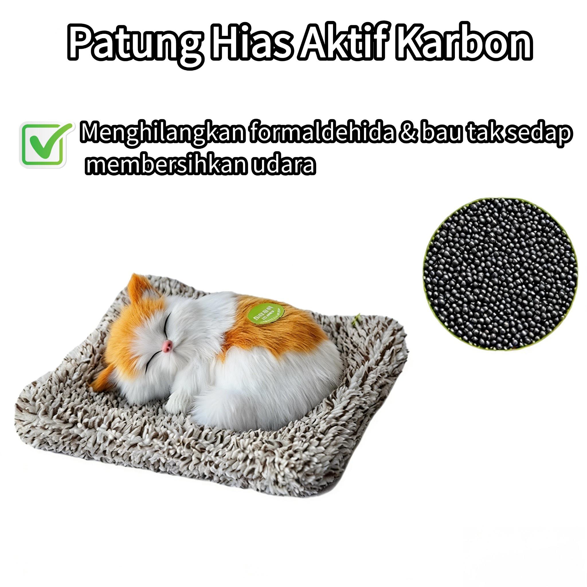 Boneka Kucing Meong Interaktif | Sentuhan & Bunyi Nyata | Dekorasi Meja Kerja