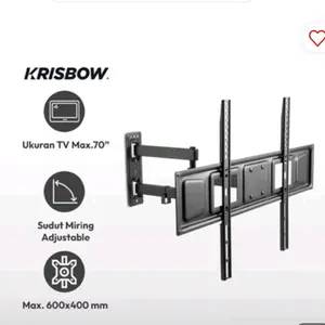 Krisbow Bracket TV Dinding Fullmotion 32-70 Inci - Hitam