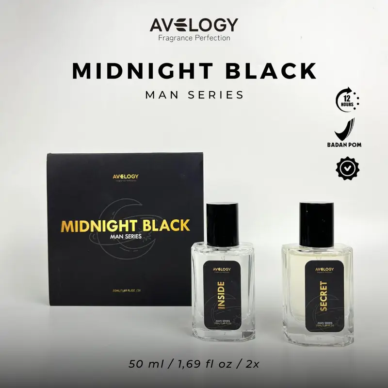 AVELOGY MAN SERIES PARFUM 50ML (1 BOX 2 BOTOL) EDP | TAHAN LAMA SPL TINGGI