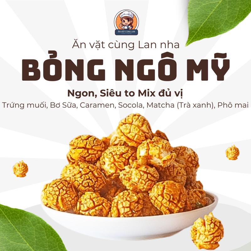 Bỏng Ngô Mỹ Ngon Loại 1 Bắp Rang Bơ Siêu To Mix Đủ Vị Socola - Thức Ăn- Ăn Vặt Cùng Lan Snack Food