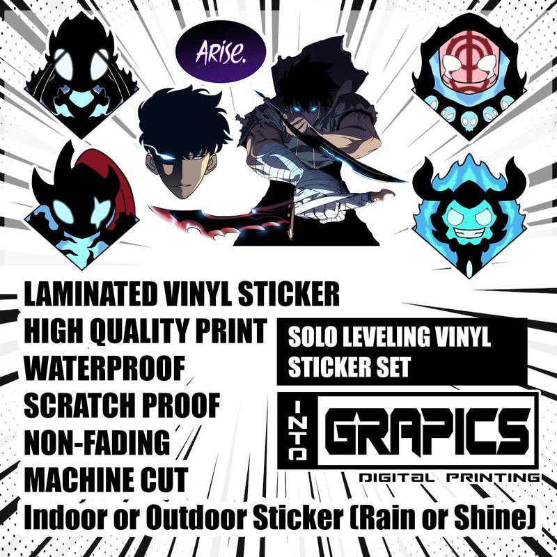Solo Leveling Laminated Vinyl Sticker Set - TikTok Shop Philippines