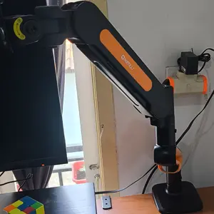 Oximus P108 Hitam Putih Abu Orange 6 Warna Bracket Monitor Deskmount Gas Spring Naik Turun Tilt Swivel Rotate Bracket Meja Desk Organizer and Accessories
