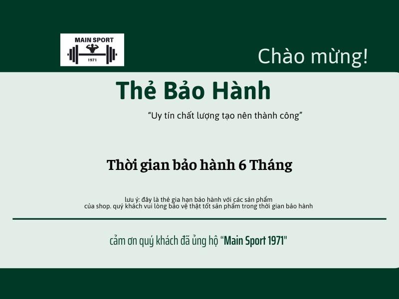 Thẻ Bảo Hành tự động 6 tháng cho thiết bị thể thao - Main Sport 1971