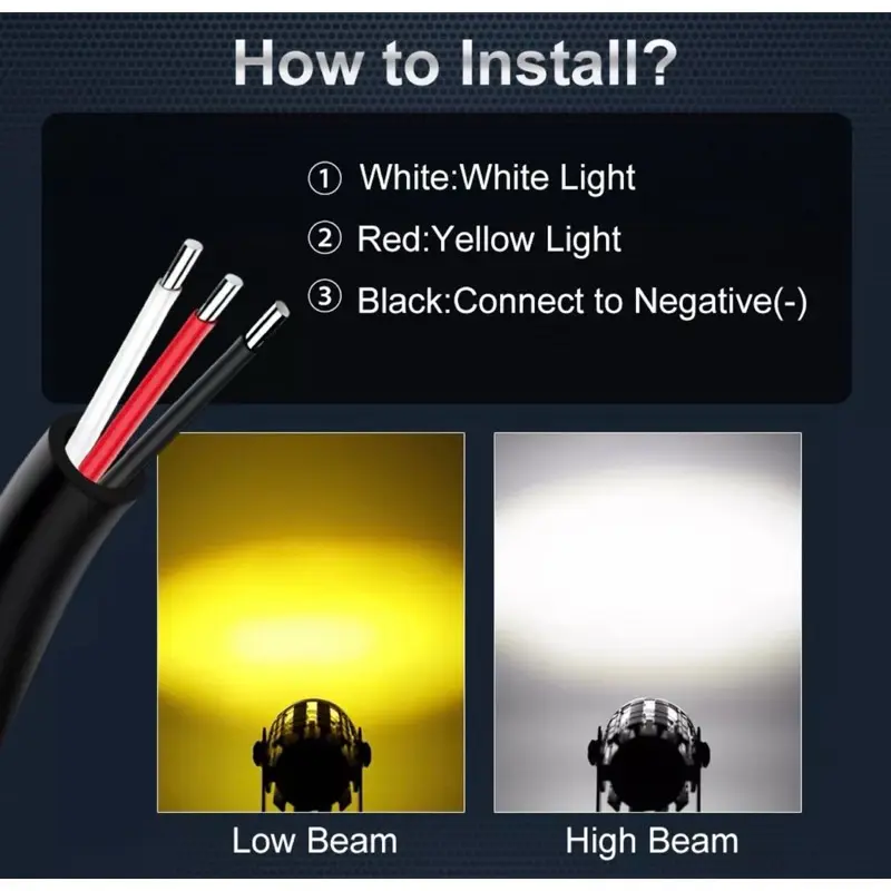 Lampu Tembak Laser Led Mini 2 Warna - Lampu Tembak Sorot Foglamp Mini D2 Laser Gun 3