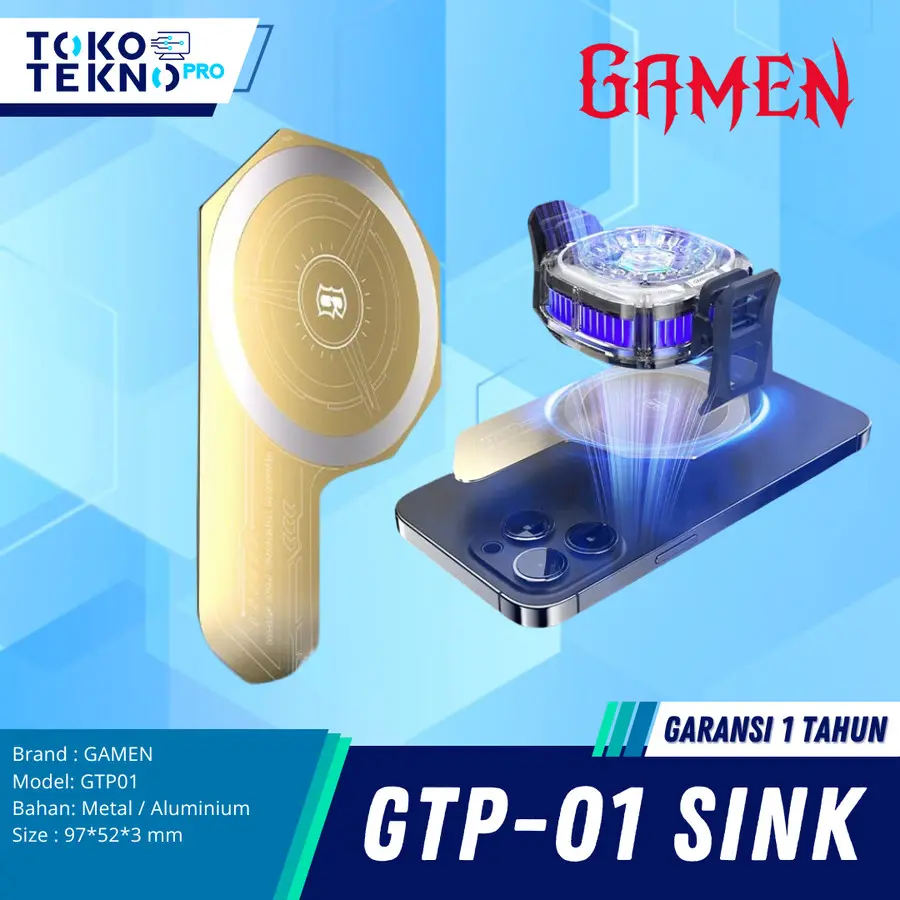 Gamen GTP01 / GTP-01 Heatsink Pendingin Cepat Area Luas for Apple and Android Gaming Thermal Pad