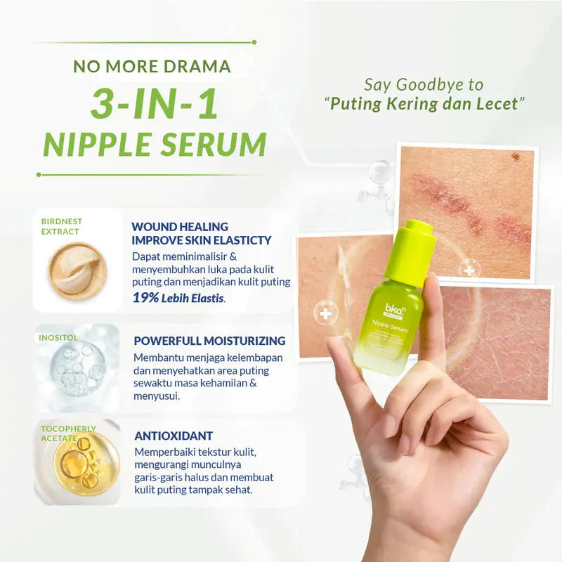 Nipple Serum BKA isi 10ml - Meminimalisir Puting Lecet | Perawatan Puting dari Masa Kehamilan 5