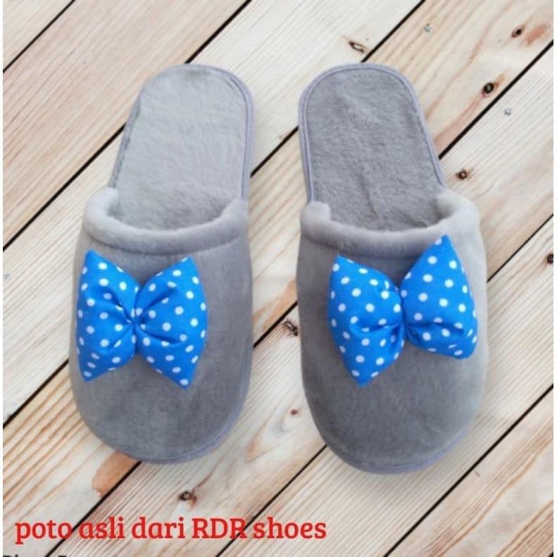 Product Introduction of Sandal rumah bulu wanita bustong boneka dasi 3