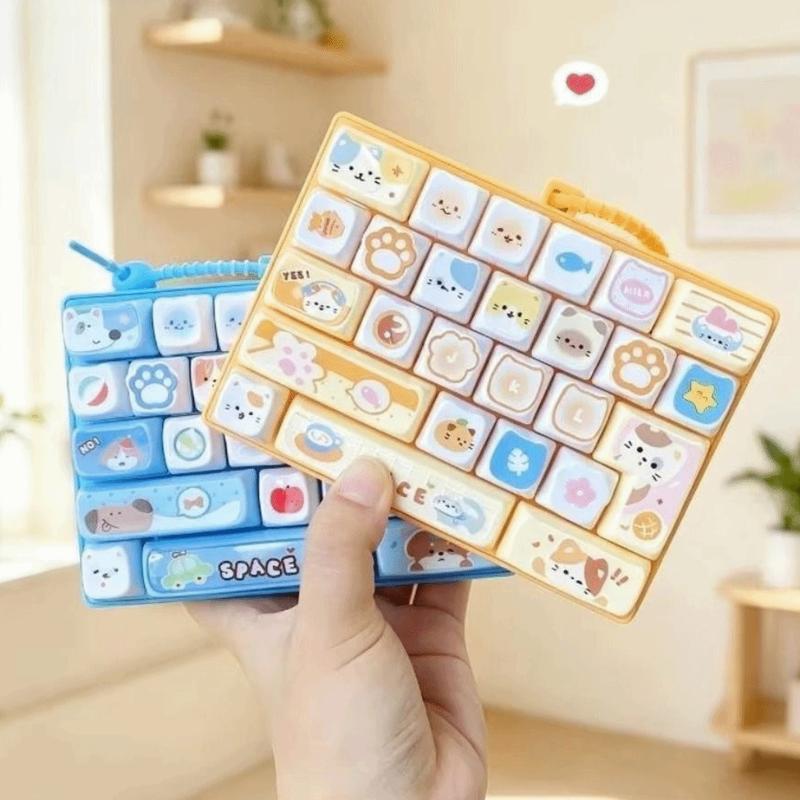 Di động Chủ đề động vật Móc khóa bàn phím 26 phím bấm được Âm thanh phím rõ…