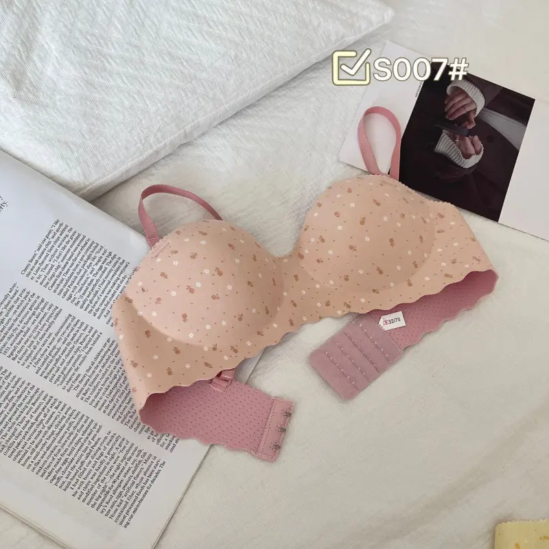 Missoofficial.id BR1932 Bh Bra Wanita Tanpa Kawat Seamless Bralette Elastis Pakaian Dalam Polkadot Busa Tipis 6