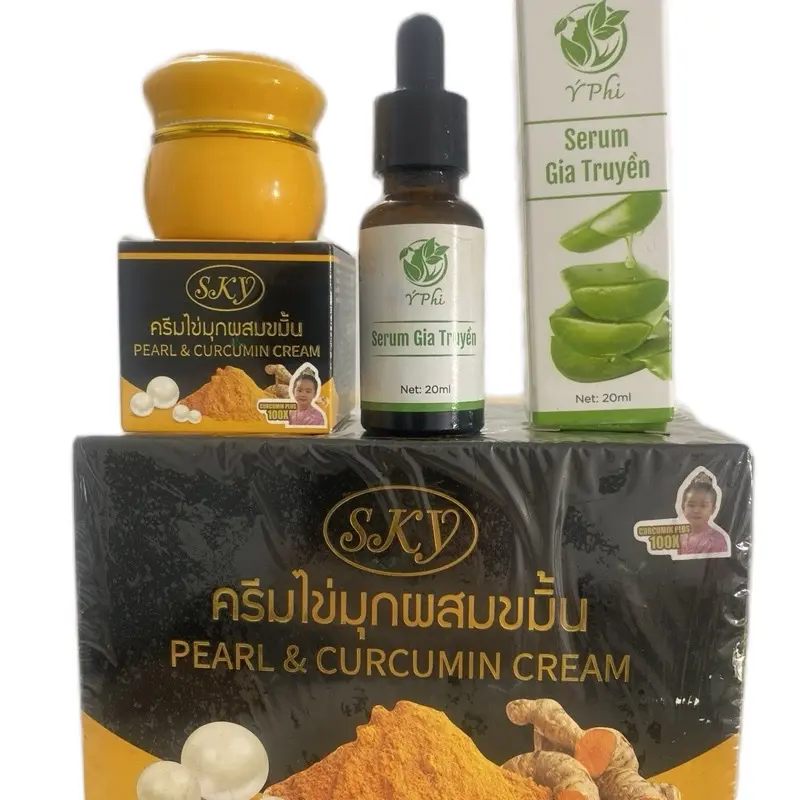 SERUM & KEM NGHỆ ĐEN NGỌC TRAI ,SKY NỘI ĐỊA [ THÁI LAN ]PHỤC HỒI LÀN DA MỤN ,NÁM