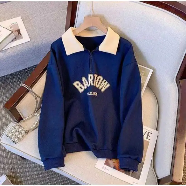 BARTOW Sweter kerah resleting wanita allsize 0