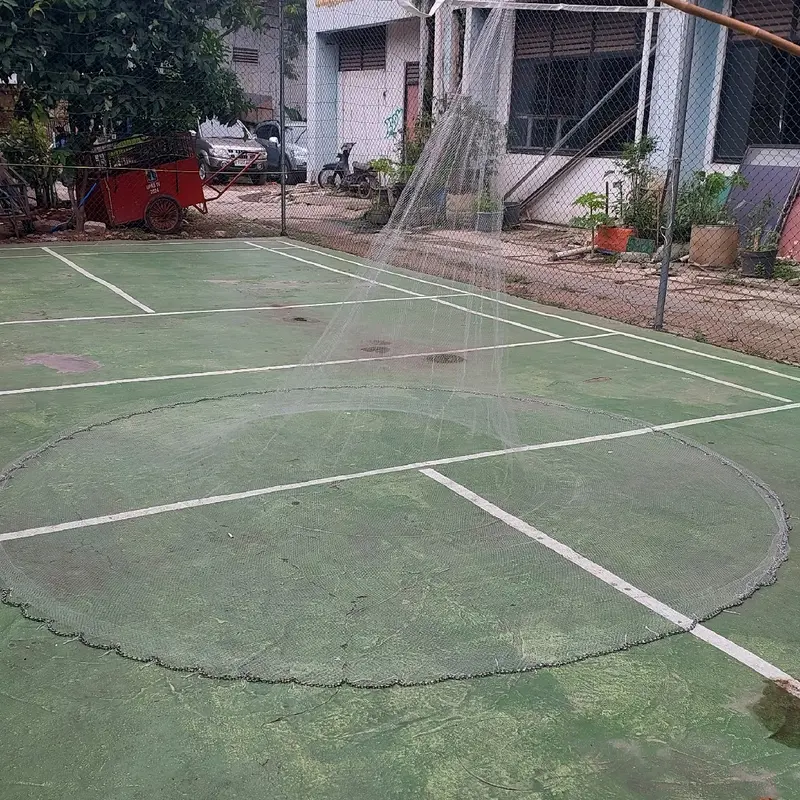 jala lempar 3 meter bahan senar, jala ikan,  jala udang,  jala sungai lubang 3/4 in / jari kelingking 3