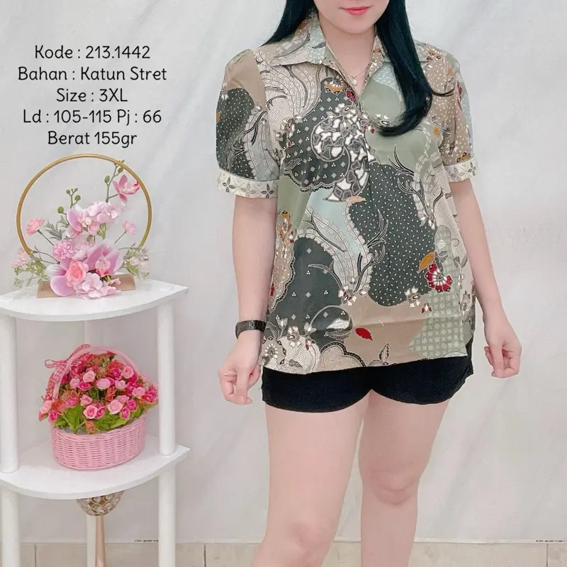 213 ATASAN BATIK WANITA BERKERAH