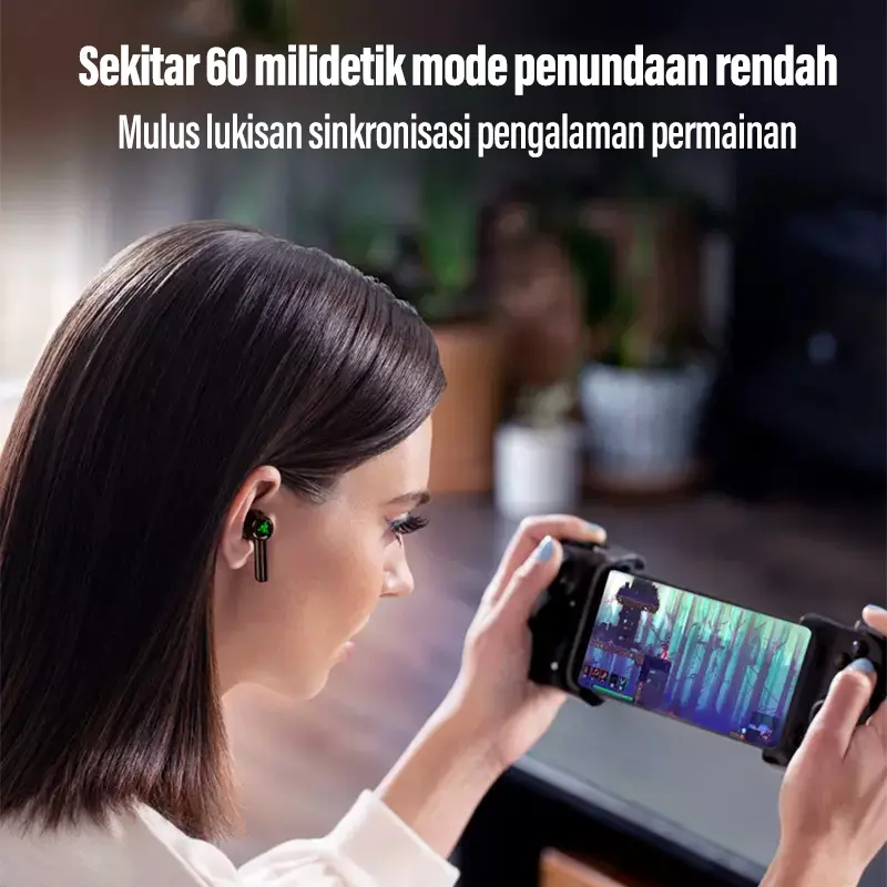 Headset gaming headset Bluetooth nirkabel sejati Razer Hammerhead dengan mikrofon HiFi stereo 3