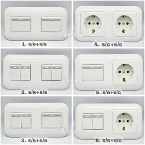 Saklar Stopkontak Dinding Panas0nic Kombinasi 2 Gang desain Modern Fungsional Minimalis