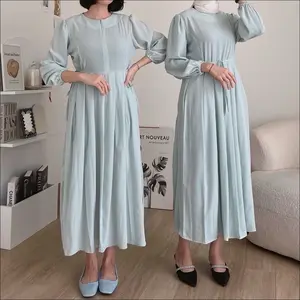 Ghea Long Dress Snowsheer Premium Flowy Wanita Panjang