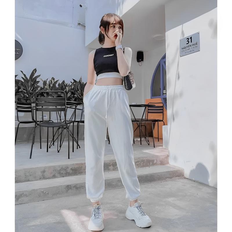 Celana Panjang Olahraga Wanita - Sweatpants Jogger Joger Pants Celana Training Sport Pants Jogging Gym Running 8