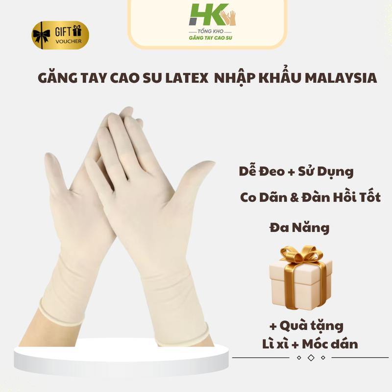 (500G - 2KG) Găng Tay Cao Su Latex Dài 30Cm Nhập Khẩu Malaysia