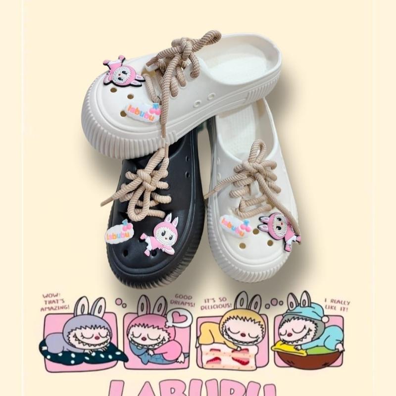 Best Seller. Sepatu Sandal LABUBU Baim Sandal DIY Sepatu Wedges Cewek 1
