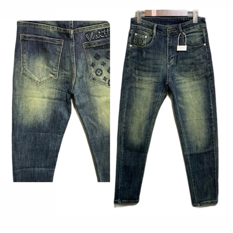 quần jean nam ngắn dài ống 15-18cm hoạ tiết chữ dập nổi túi sao hoa thêu cực đẹp