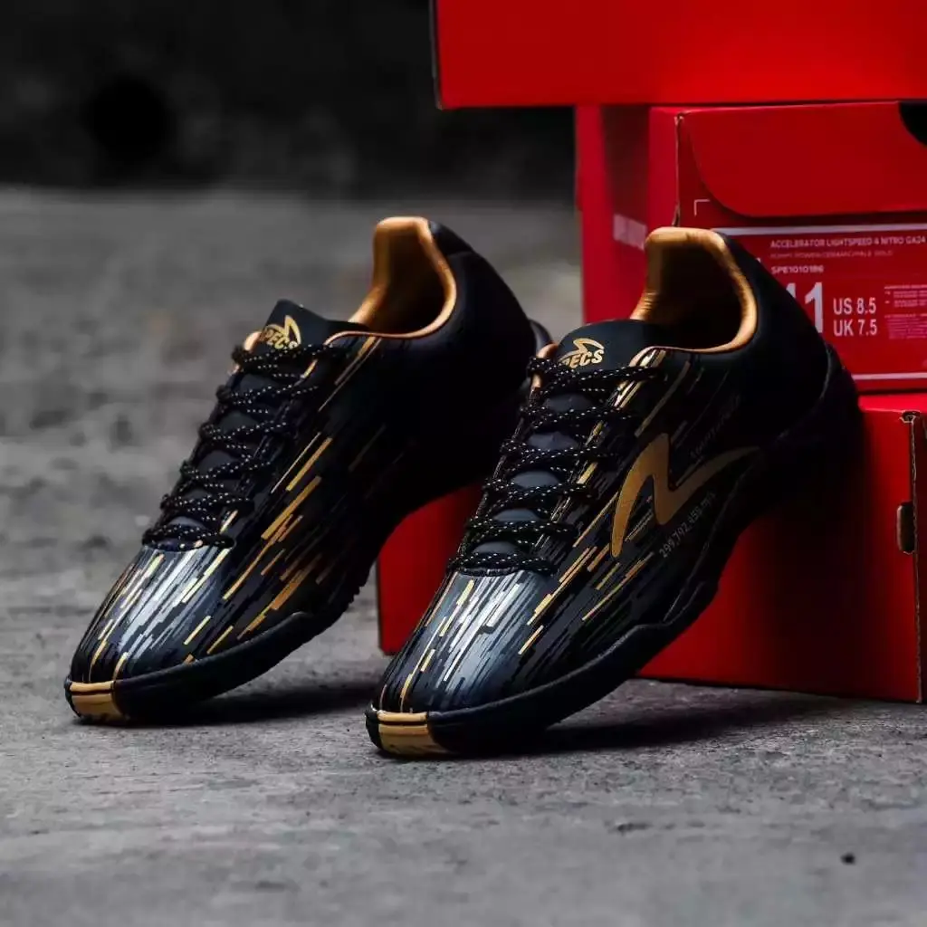 Sepatu Futsal Spc Lightspeed Reborn In Black Gold Dewasa Free Box sepatu  futsal sepatu anchor futsal sepatu  futsal