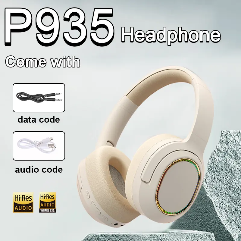 P935 Wireless Bluetooth Earphones Noise Canceling Headphones With Microphone 5.3 Hi-Fi Sound Headphone Audio Cable