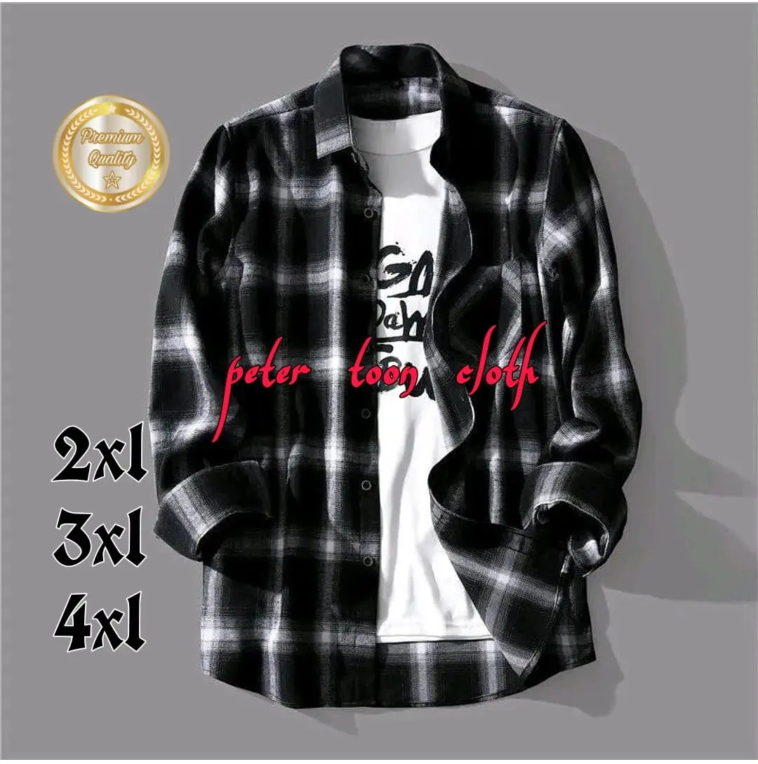 KEMEJA FLANEL VETERANO JUMBO XXL XXXL XXXXL KEMEJA FLANEL OVERSIZE UNISEX KEMEJA FLANEL JUMBO LENGAN Tangan Hitam Kain Lembut Kotak Pria Casual Distro Panjang