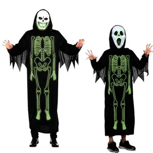 Kostum Tengkorak Set Komplit Sarung Tangan + Topeng Cosplay Skull