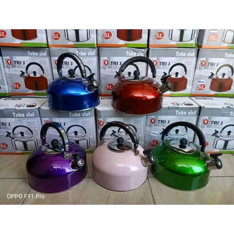 teko siul 4 liter warna teko siul pemanas air Kitchenware kattle stainless Steel Alat 1