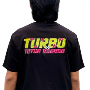 BAJU / T-SHIRT TURBO TUTUR BOGBOG Kaos Oblong Katun Pria Dewasa Cowok Combed