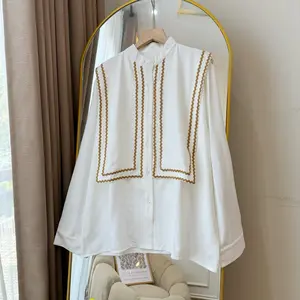 Tiara Blouse Atasan Daily kombinasi Renda Biku by Jasminescraft Baju Panjang