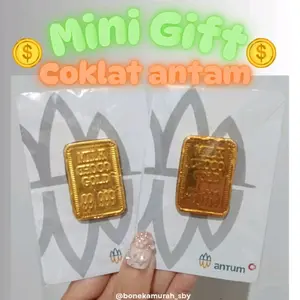 MINI GIFT COKLAT GOLD BATANGAN ANTUM HADIAH MUNGIL LUCU UNIK MURAH
