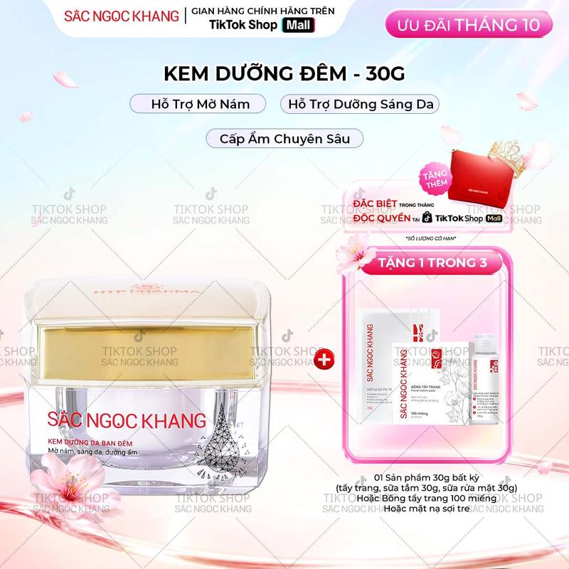 [Deal xịn không hốt là phí] Kem Dưỡng Da Hỗ Trợ Cải Thiện Nám, Sạm, Tàn Nhang Sắc Ngọc Khang 30G - Kem Face Dưỡng Ẩm Da Hỗ Trợ Dưỡng Sáng Da Làm Đẹp Da Skincare