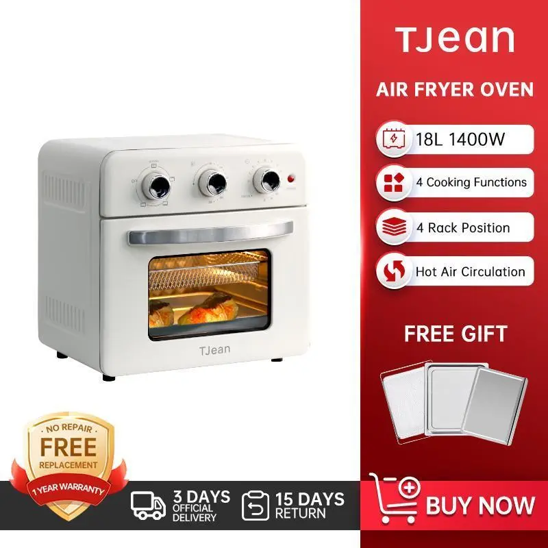 TJean Air Fryer Oven 360℃  Circulation Heating Oven Food-grade Safety Materials Large Capacity（16L/18L/22L)