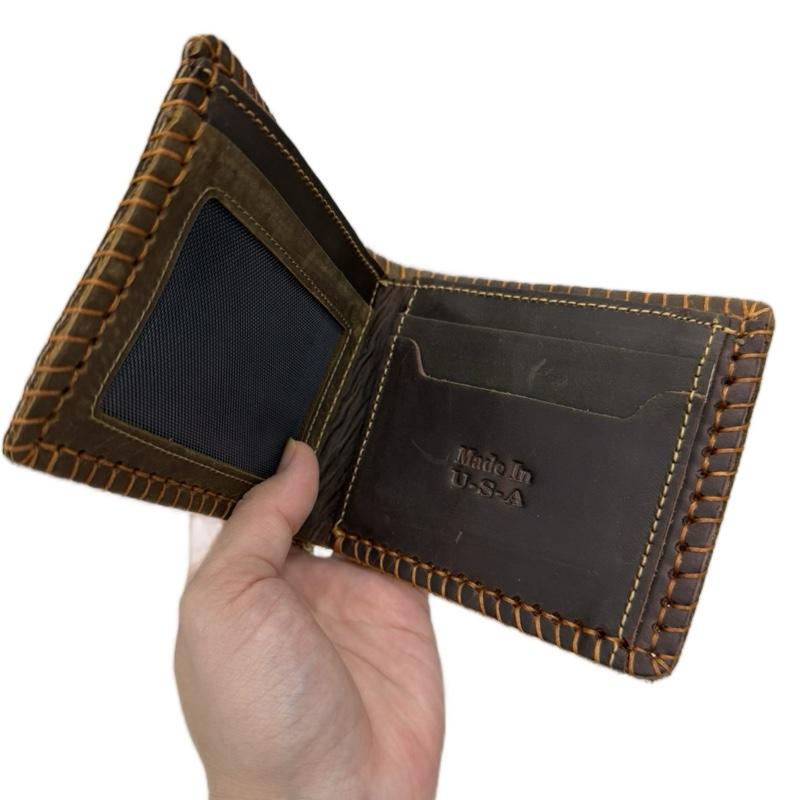 Ví Nam_Bóp Nam Da Bò Sáp U SA Tiện Lợi Nhiều Ngăn Hàng Đẹp Bền