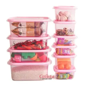Ab Grosir - OITA Calista set isi 10 pcs food container toples plastik calista oita  tempat penyimpanan makanan dikulkas food preparation storage set