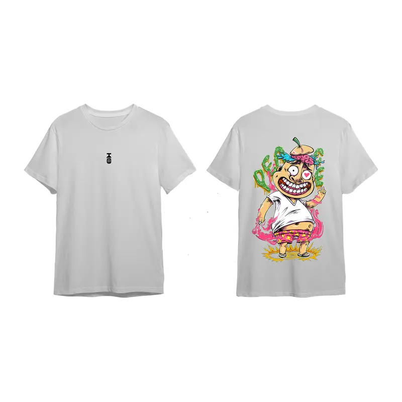 Kaos Premium T-Shirt Series 601 by QYNECK601 - Black/White, Cotton Combed 20s/24s - Baju 1