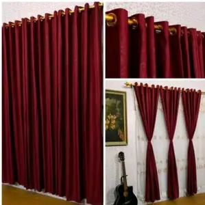 Gorden jendela ring 10 UK 110x150cm bahan embos Katun Tali