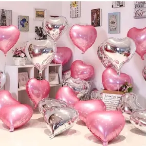 Balon Foil Love / Balon Foil Hati 45cm 18inch/ Balon Foil Star and Love 10 Inch / 25cm SATUAN