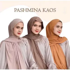 Hijab Pasmina Meleot Jersey Kekinian Pashmina Kaos Shari untuk Tampilan Modern dan Elegan
