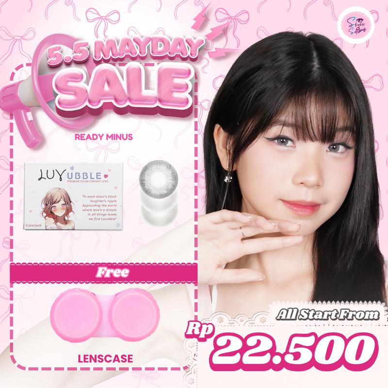 SOFTLENS LUVUBBLE MINUS GRAY SERIES 2 softlens minus natural murah 0