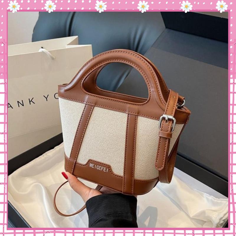 Túi đeo chéo xách tay tiện lợi có khoá kéo da phối dạ dáng làn sang trọng độc đáo BHOL68 042