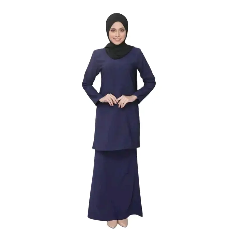 Baju kurung moden Plain material soft Como crepe Wanita Set part 1