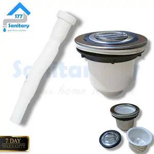 Paket hemat afur keranjang sink Plastik Murah + selang cuci piring fleksibel hitam mumer murah flexible tarik avur complete set dapur kitchen set 1 1/2inch