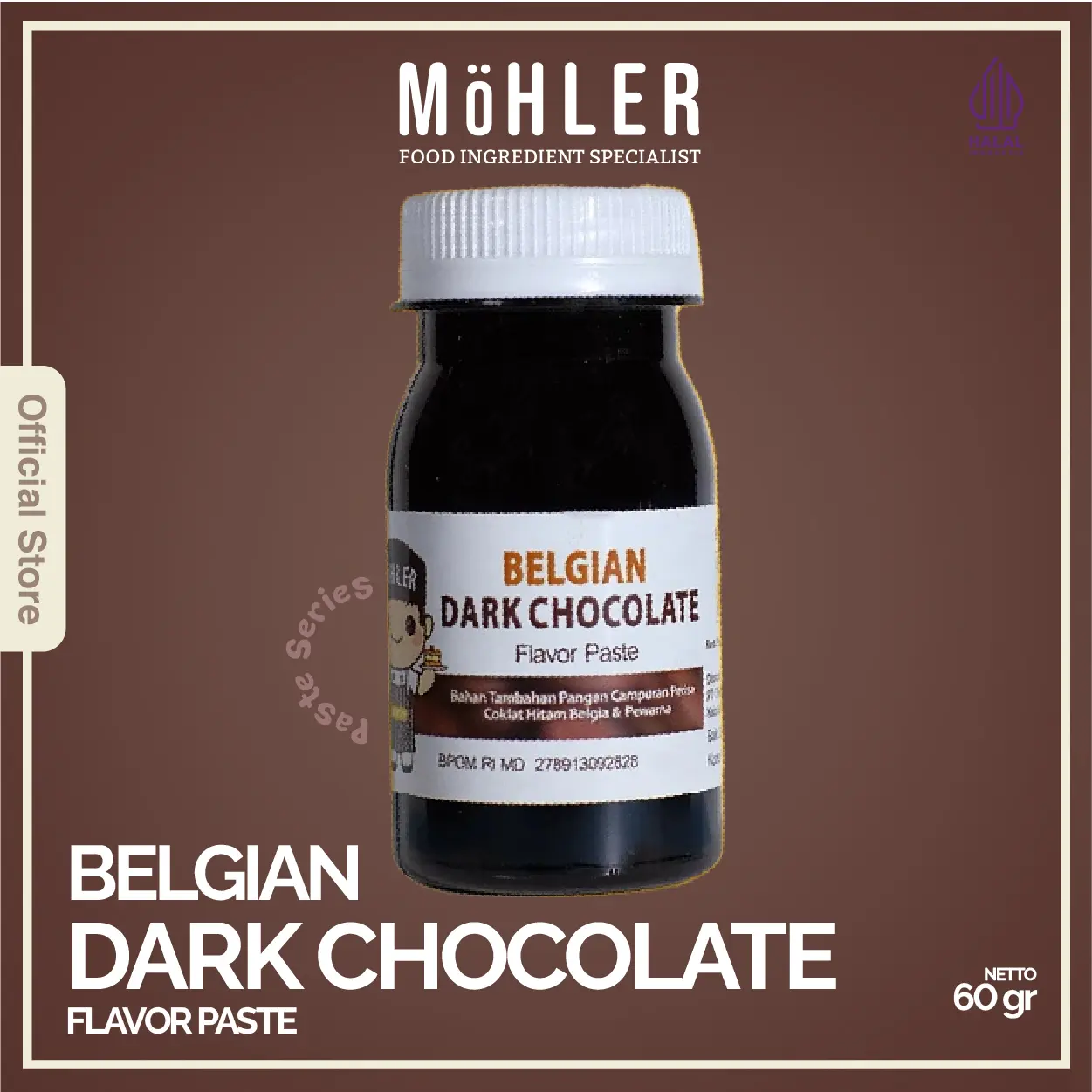 Möhler Pasta Perisa & Pewarna Spesial Belgian Dark Chocolate